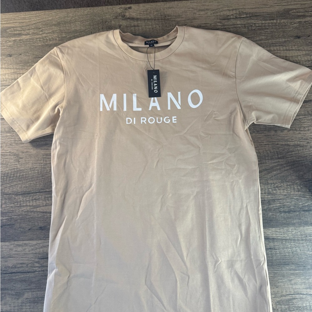 Milano Di Rouge Beige Short Sleeve Tee